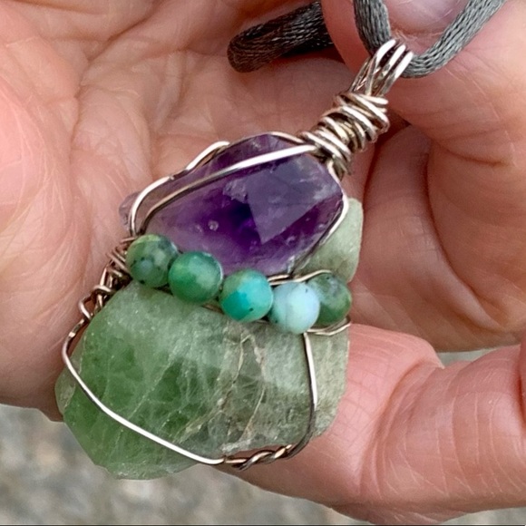 Amethyst, Peridot & Opal Bead Necklace - Picture 11 of 13
